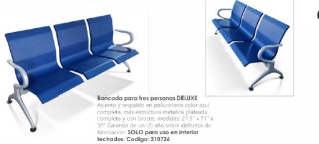 BANCADA PARA 3 PERSONAS