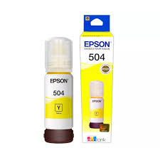 BOTELLA DE TINTA EPSON T504420-AL  504 AMARILLA PARA IMPRESORA L4150, L4160, L6161,  L6171, L6191, L6270, L4260, L14150, L4150, L6171,   C11CG23301