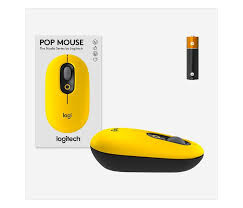 [910-006543 -] MOUSE LOGITECH MOUSE POP MOUSE  WITH EMOJI COLOR BLAST YELLOW (AMARILLO), OPTICO  BLUETOOTH,