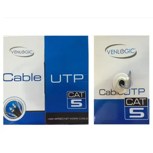 CAJA CABLE DE RED VENLOGIC CAT 5 1000 Pies, CCA Color