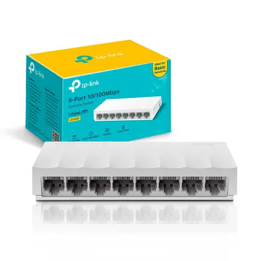 LAN SWITCH 8P TP-LINK 10/100M LS1008 WHITE