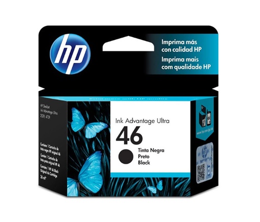 CARTUCHO HP 46 - CZ638AL - TRICOLOR - 26ML - PARA IMPRESORA DESKJET INK ADVANTAGE ULTRA 2529 / 4729 / 5739