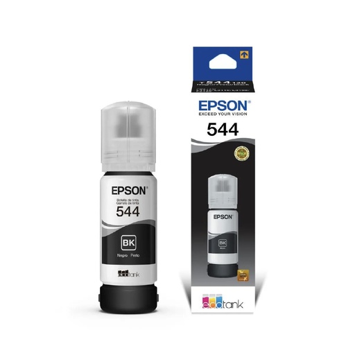 BOTELLA DE TINTA EPSON T544 NEGRO PARA IMPRESORA L1250, L1110, L3110, L3150, L5190, L3210, L3250, L5290.