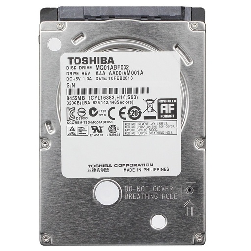 DISCO DURO 320 HDD LAPTOPS
