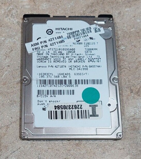 DISCO DURO 100 HDD LAPTOPS