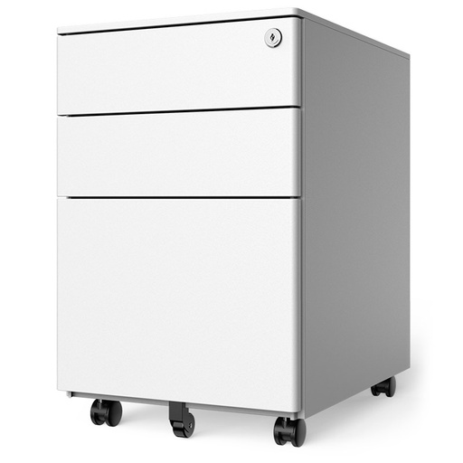 [17496] Archivo Metálico Modular Blanco Linea Evolution de 3 gavetas
